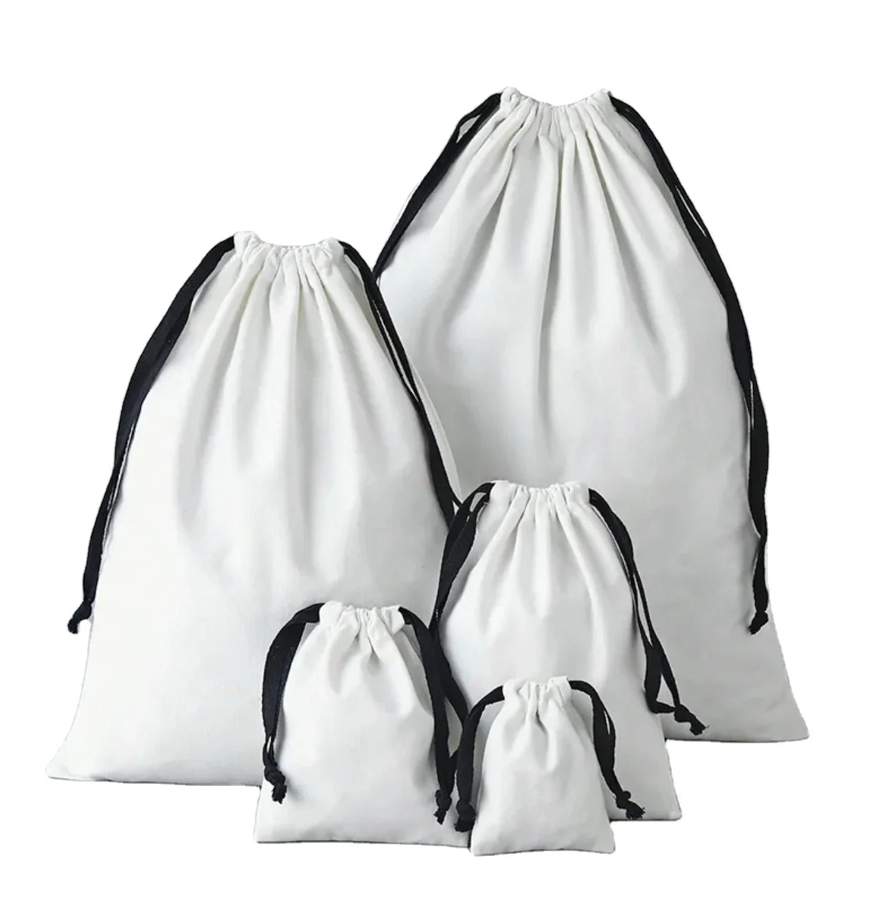 China Custom Recyclable Cotton Drawstring Bag for Luxury Shoe Socks Dust Protection