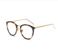 Korea Style Design Gold Metal Round Metal and Poly Carbonate Patchwork Optical Frames Eyeglass Glasses Frames