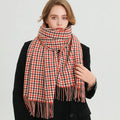 Winter Fashion Versatile Tassel Scarf for Men and Women New Cashmere Check Blanket Made of Cotton