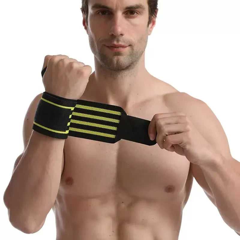 CHENGMO SPORTS Elastic Stretchy Wrist Support Wrap Gym Weight Lifting Wrist Wraps Heavy Duty Gym Deadlift Bodybuilding Straps