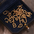 Dreamshow Twisted Stainless Steel Initial Letter Charms for Jewelry Making Gold Plated Stainless Steel Jewelry