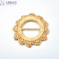 High Fashion Eco-friendly Bamboo Rattan Natural Rattan Beachwear Circle Bikini Swimwear Connector Coat Belt Custom Belt Buckle