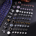 Wholesale Men's Cufflinks Plus Button Set  8pcs Black Cufflinks and Stud Set Luxury Wedding Cufflink Stud for Men