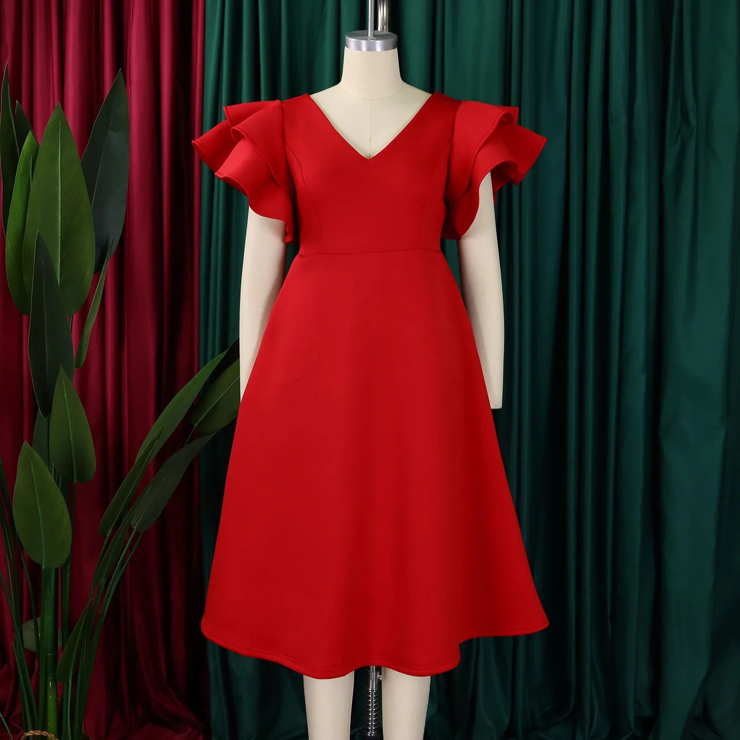 RTS Plus Size Women High Waist  Dress Luxury Party Evening Formal Cocktail Dresses