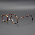 New Designer Classical Brown-red Japanese Small square Hand-made Retro Glasses Frames for Men and Women