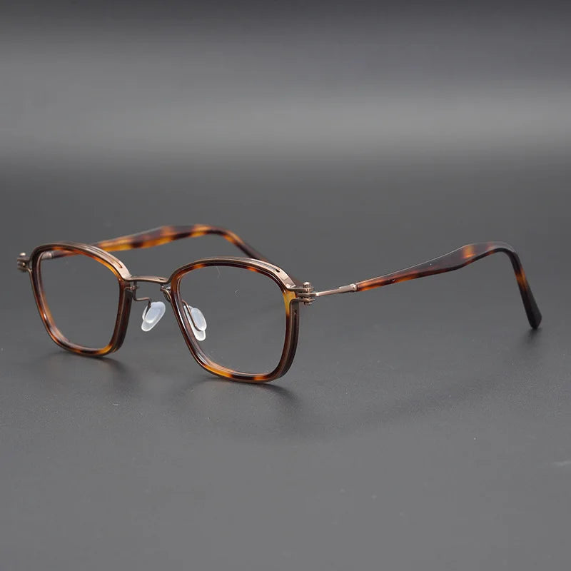 New Designer Classical Brown-red Japanese Small square Hand-made Retro Glasses Frames for Men and Women