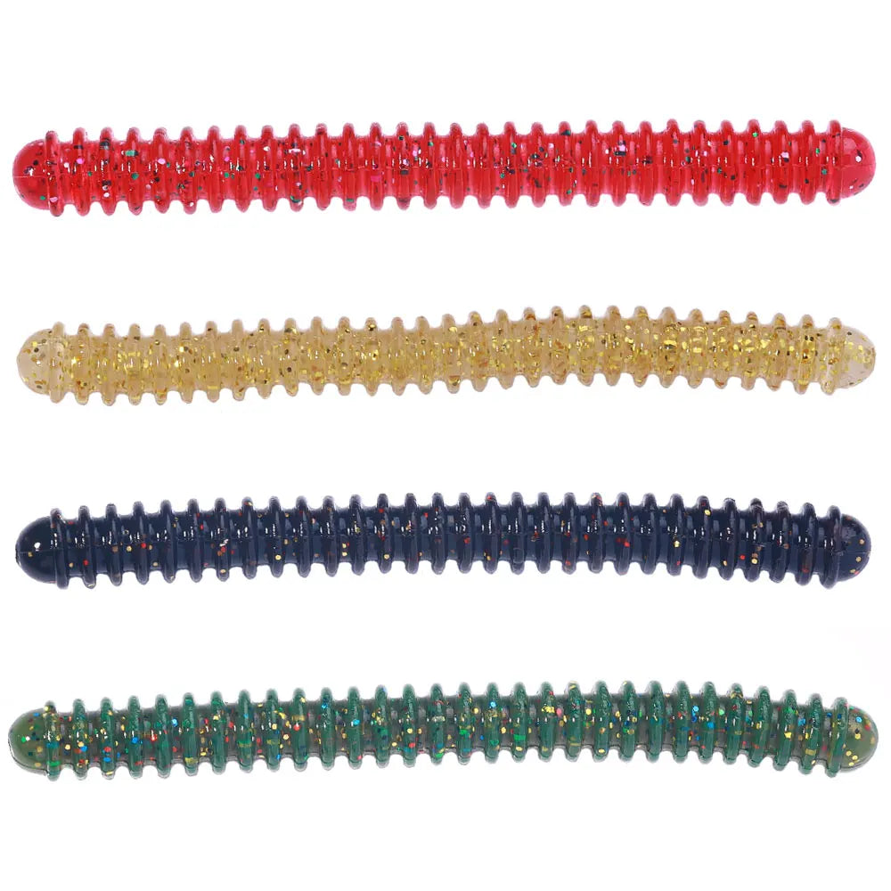 Wholesale SO137 10.5cm 5.6g 6pcs/bag Artificial Soft Plastic Baits Worm Shape Fishing Lures