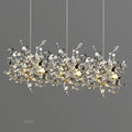 Nordic Chrome Leaf LED Pendant Lamp Modern Living Room bar Hanging Lights Dining Room Chandelier Light Fixtures