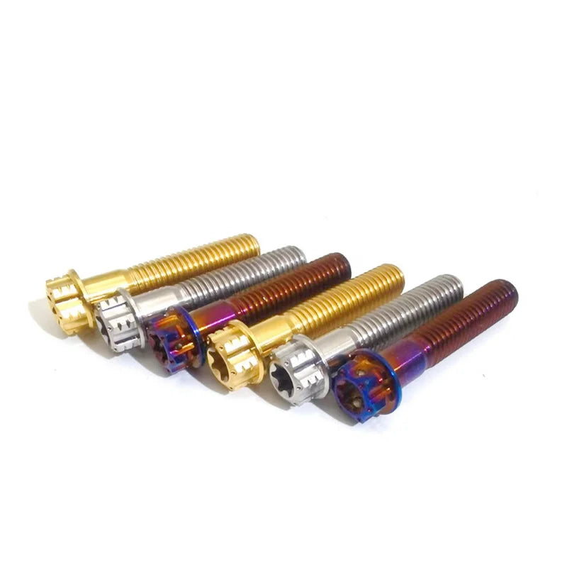 Customized Grade 5 Titanium Wheel Hub Lug Hex Flange Screws Bolt Colorful Vespa Motorcycle Accessory Inch Measurement System