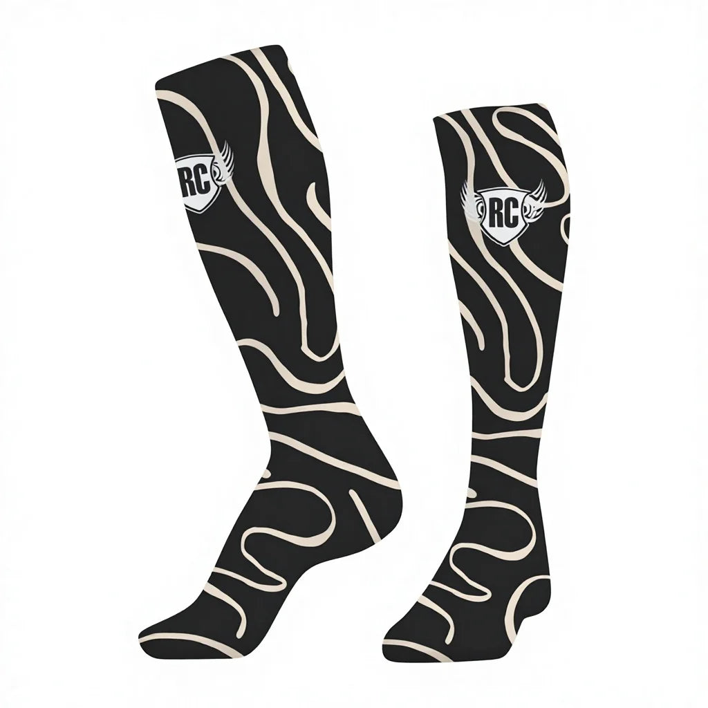 TikTok Hot Sale Custom Logo Youth Men's Soccer Socks Compression Anti-Slip Breathable Knee High