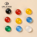 JD Wholesale 7A Round Flat Back Synthetic Agate Cabochon Beads Multicolor 4--14mm Loose for DIY Jewelry Making
