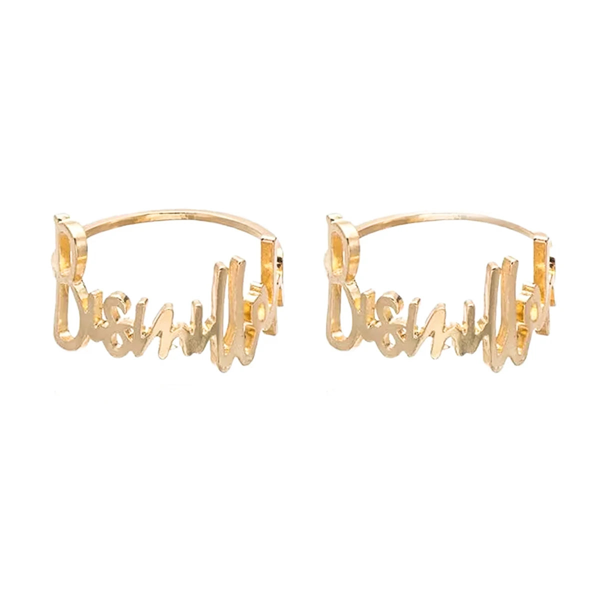 Wholesale Vintage French Letter Napkin Rings Metal Rhinestone Iron Eco-Friendly Stocked Feature Wedding Christmas Parties