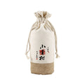 Eco -friendly Custom Natural Cotton Canvas Drawstring Bag with Double Cotton String and Round Bottom