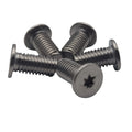 M4*12 304 Stainless Steel Flat Head Torx Screw with Zinc Plated Finish Thin Machine Tooth Inner Torx Zinc Plated Flat Head Screw