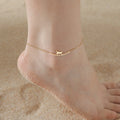 Summer Beach Style Stainless Steel Cute Walking Cat Anklets Foot Chains for Women Girls