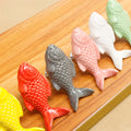 Coloful Lovely Fish Ceramic Knobs for Wardrobe Kitchen Cupboard