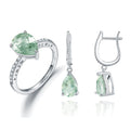 2025 Abiding Jewelry Custom Classic Style Ring Earrings 925 Sterling Silver Colorful Gemstone Women Jewelry Set