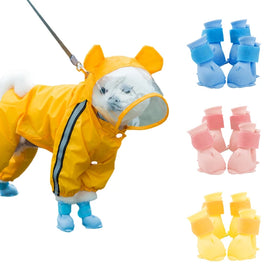 amazon Pet Rain Shoe Waterproof Dog Shoes Rain Dog Soft Outdoor Pet Shoes for Dogs