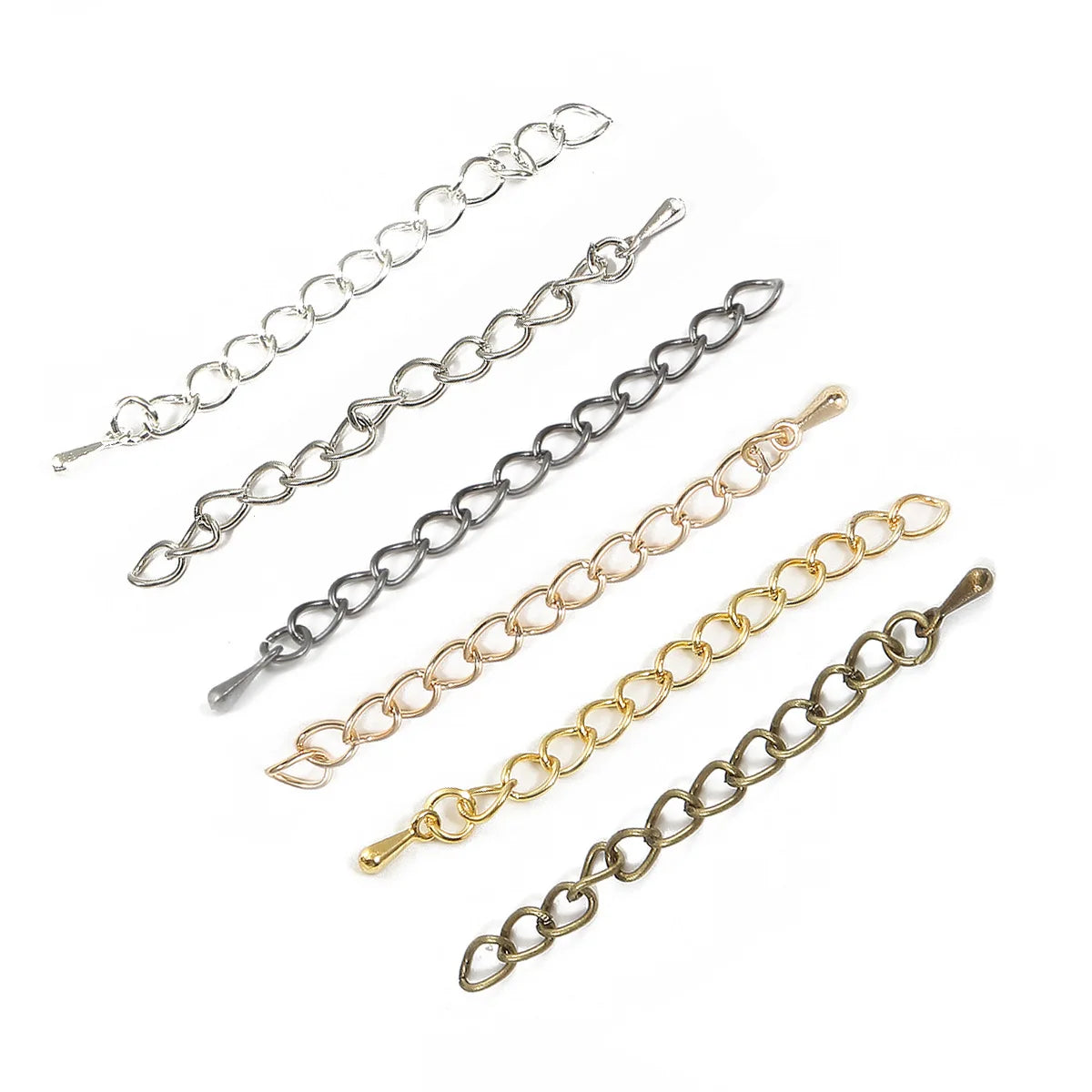 50mm 70mm Tone Extended Extension Tail Chain Lobster Clasps Connector for DIY Jewelry Making Findings Bracelet Necklace