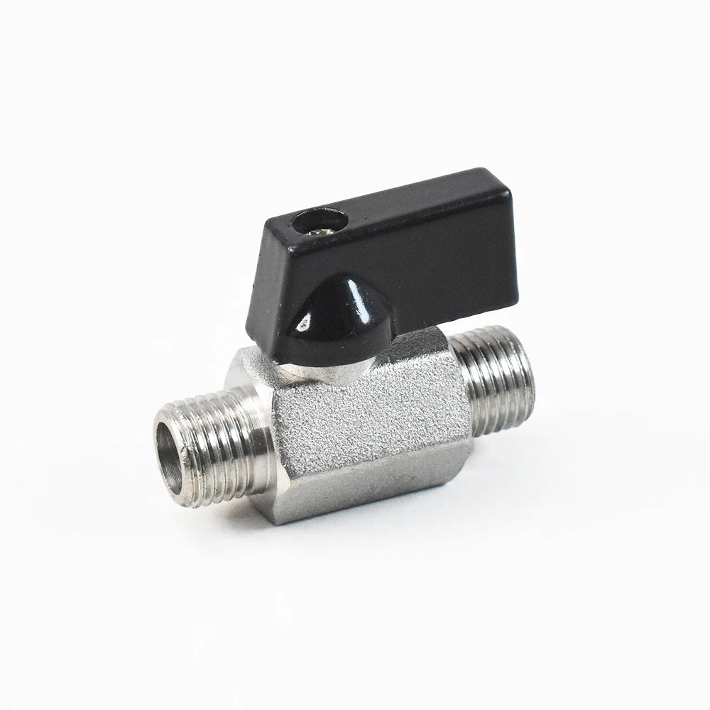 Male to Male Mini Ball Valve 1/8 1/4 3/8 1/2 Inch Air Gas Water Oil Control Manual General Mini Brass Ball Valve