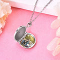 Hot Selling Round Shape Photo Locket Custom Photo Necklace Pendant 925 Sterling Silver Necklace Pendant for Women