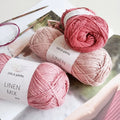 Linen Mix Lotus Yarns Wholesale 120m/50g Linen Cotton Natural Fiber Blended Hand Knitting Yarn for Summer Knitting Top