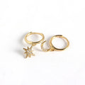 Minimalist Moon and Star S925 Sterling Silver huggies Earring