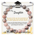 Risingmoon 1pc/card Graduation Gift Bracelet Matte Agate Jade Bracelets Healing Natural Stone Bead Bracelet for Gift