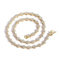 DUYIZHAO 3MM Tennis Chain Honeycomb Design CZ Necklace Hip Hop Punk Jewelry High Quality Choker Necklace for Anniversary Gift