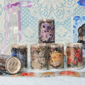 6 Rolls/box Nostalgic Floral Tape Handbook Tape PET  Handbook Tape Stickers