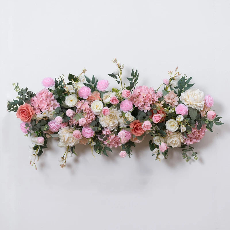 New Design Wedding Decor Rose Flowers Arrangements Table Runner for Wedding Stage Party Decoration