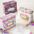 High Quality Rectangular Prayer Gift Card Tin Recipe Box with Cards and Dividers Card 4x6 Boxes Set Tin Recipe Packaging