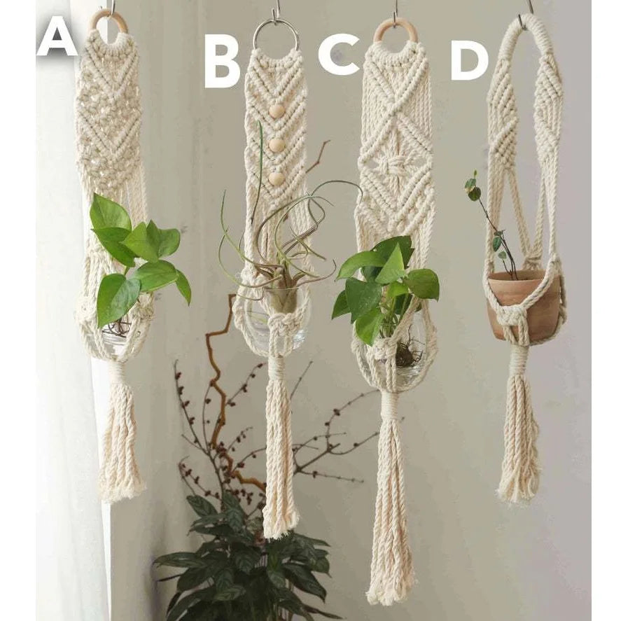 Macrame Boho Flower Hanger Decor Basket Home Wall Hanging Air Plant