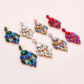 2023 Hyperbolic Jewelry Rhinestone Crystal Earrings Glass Drill Geometric Stud Earrings for Women Party