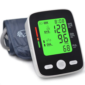 Smart Connected LCD Display Digital Measure Blood Pressure Monitor With Irregular Heart Beat Detection