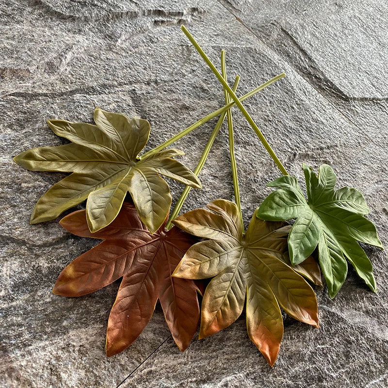 Single PU Maple Leaf Artificial Flower for Decoration Competitive Price for Home and Garden