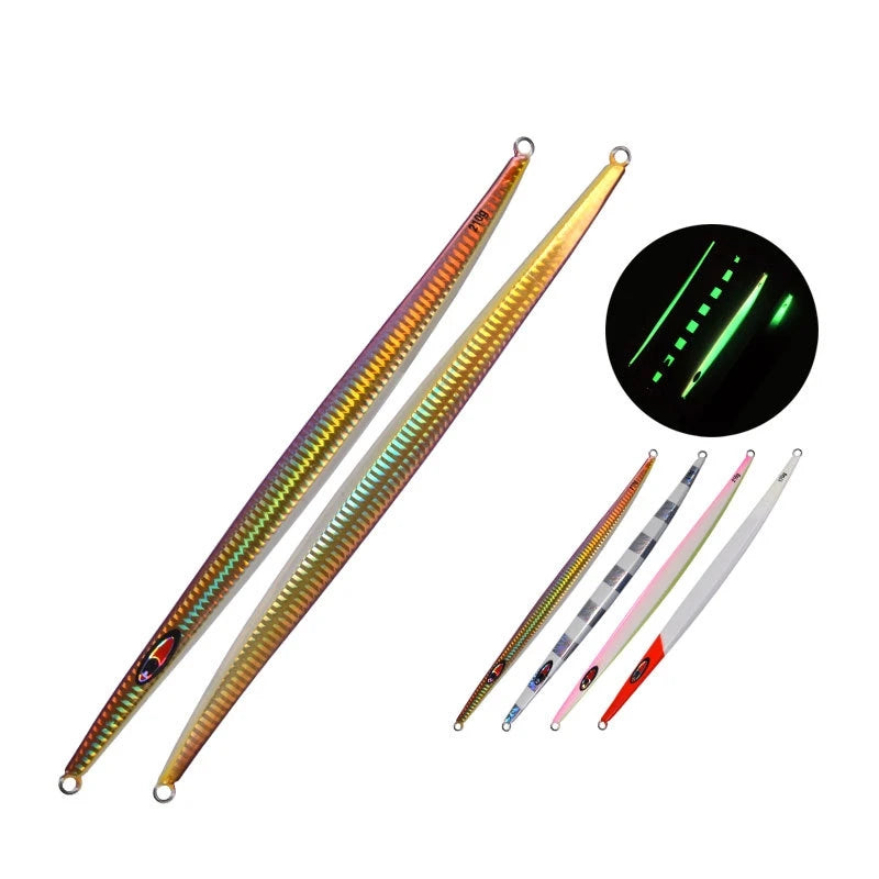 Top Right JIG066 170g 210g Lead Fish Slow Jiging Fishing Game Bait Luminous Fishing Lure Jig Lure