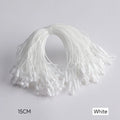 1000 Pieces Per Pack 15cm White Plastic Cotton Label Rope for Clothing Sealing Lock Hanging with Sealed Label