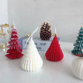 B-3484 Christmas Tree Niche Origami Pattern Aromatherapy Candle Abrasive Creative Christmas Tree DIY Candle Silicone Mold