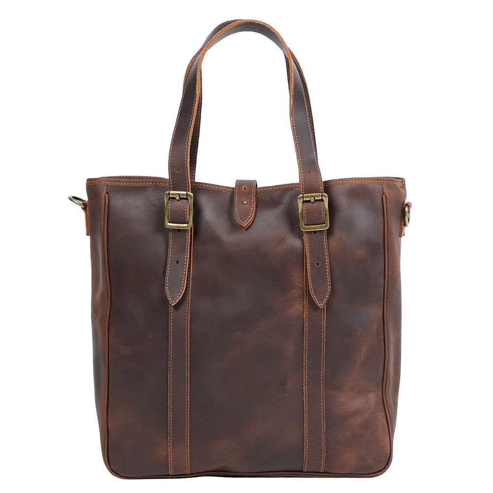 Vintage Luxury Men Detachable Handle Genuine Leather One Shoulder Messenger Bag Cowhide Handbags