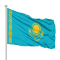 Kazakhstan Flag Custom Outdoor Digital Direct Injection Colorful Flag Custom Banner