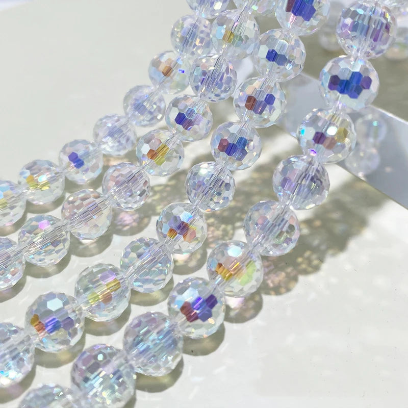 4-10mm Boutique 96-sided Flash Disco Ball Beads Diy Bracelet Necklace Earrings Material Crystal Glass Beads for Jewelry Making