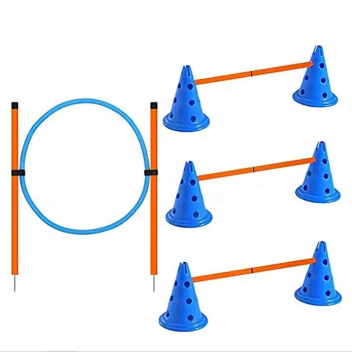 USMILEPET Dog Agility Training Set Plastic Circle Jumping Cone Hurdles for Dogs for Pet Training Products