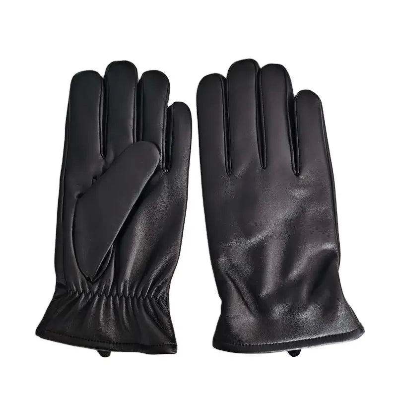 Sample Support Classic Genuine Sheepskin Leather Gloves for Men Soft Winter Drive Touch Screen Gloves Factory Cycling Daily