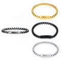 MECYLIFE 6MM Box Chain Bracelet Classic Stainless Steel Mens Bracelets Fashion Link Chain Bracelet
