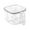 Wholesale Fixed 4 Holes Refillable Seasoning Container Clear PET Spice Jars Kitchen Accessories