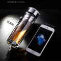 Rhombus Crystal Glass Tea Infuser Sports Bottle 250ml Eco-Friendly Direct Drinking Minimalist Design Customized Brand Logo