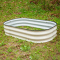 Gardening 8" Tall 2-In-1 Modular Corrugated Metal Raised Garden Bed Kit Planter Box Vegetable Boxes Wholesale
