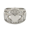 Classic Irish Style Stainless Steel Claddaghs Rings Celtic Crown Heart Wedding Ring for Ladies