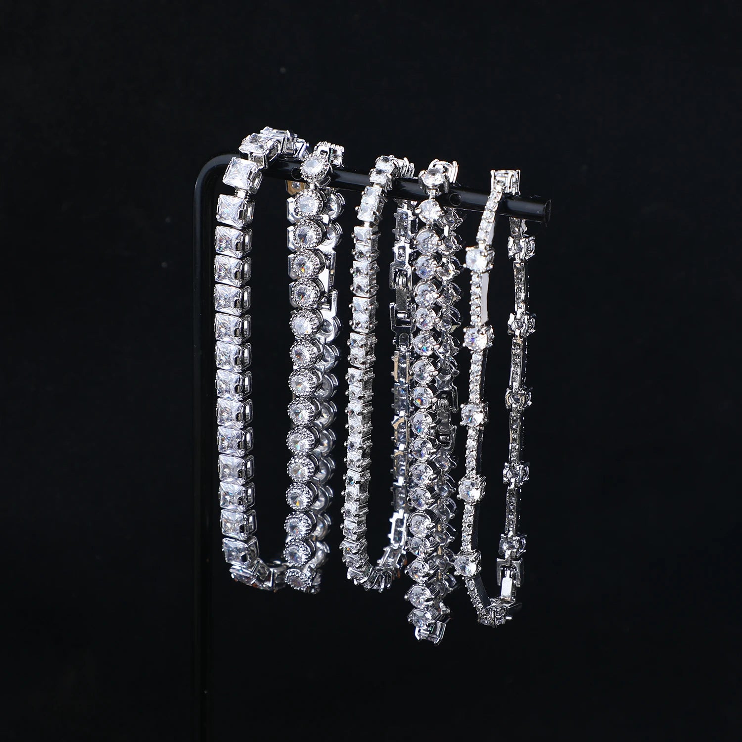 Fashion High Quality Zircon Chain Bracelet Bangles Light Luxury Tennis Bracelet Women